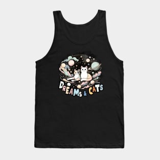 Mistic Cat: Lucid Dreams - The Cute Kitty - A Funny Retro Vintage Style Tank Top